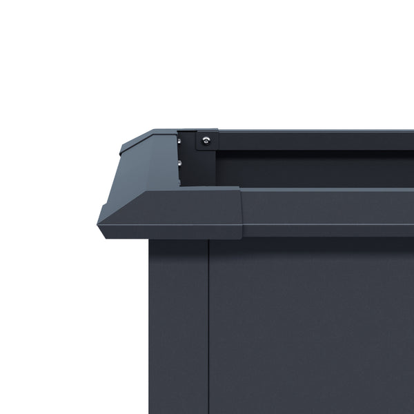 Hochbeet 100×50×77 cm Anthrazit mit Schneckenschutzkante