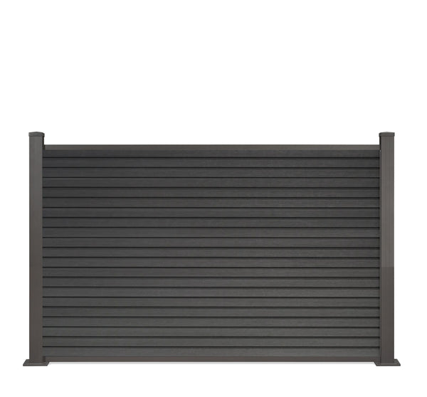▶️ Höhe: 1,20m - Coex WPC Zaun Vertico in Anthrazit 120 x 180 cm