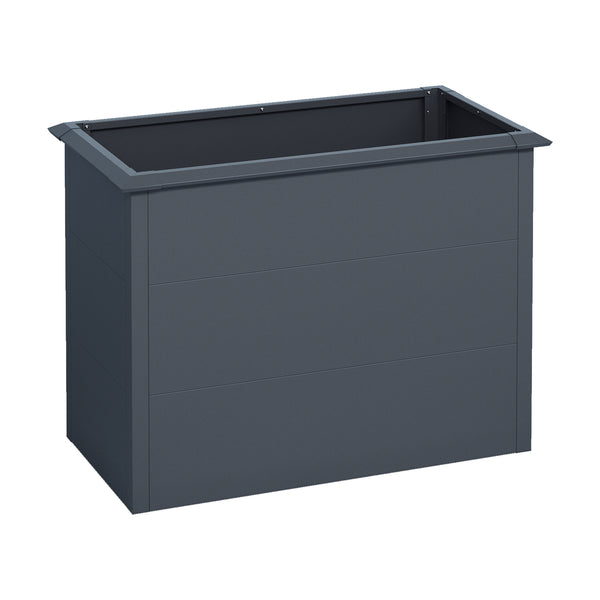 Hochbeet 100×50×77 cm Anthrazit mit Schneckenschutzkante