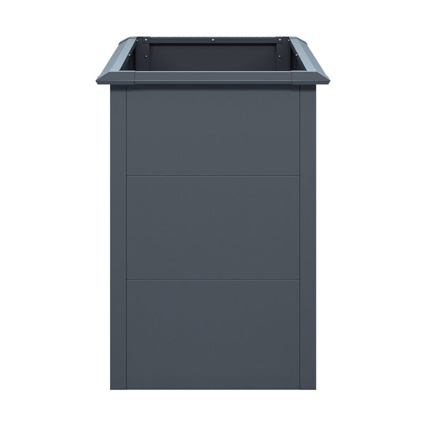 Hochbeet 100×50×77 cm Anthrazit mit Schneckenschutzkante