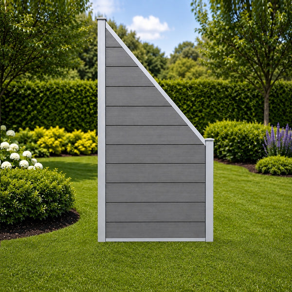 Coex Schrägelement Brillant B: 180cm H: 90cm oder H: 120cm mit kurzen Aluminium Pfosten