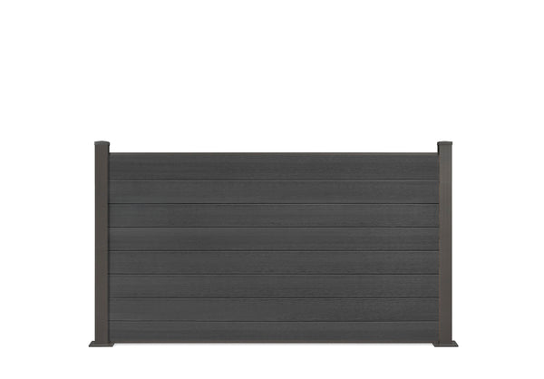 ▶️ Höhe: 1,20m - Coex WPC Zaun Brillant in Anthrazit 120 x 180 cm
