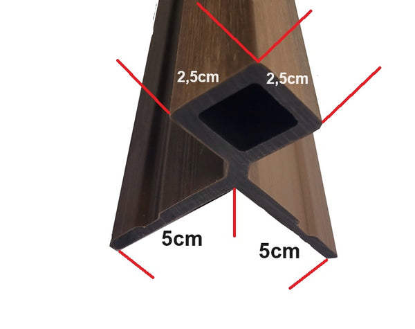 Eckprofil-Braun-Masse