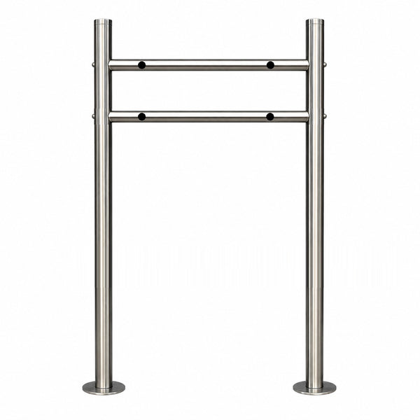 Edelstahl Standhalterung in Silber für Naboca Briefkästen wetterfest und modern