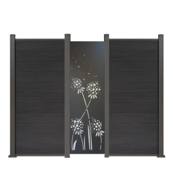 Vertikales Zaun Dekor Pusteblume Anthrazit Naboca Zubehör