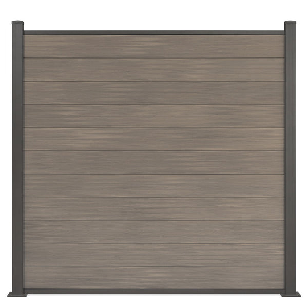 Coex WPC Zaun Excellent 1980 x 1800 mm alle Farben inkl Aluminium Pfosten in Anthrazit