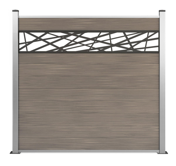 Excellent-beige-frontal-silber-Dekor-Abstrakt