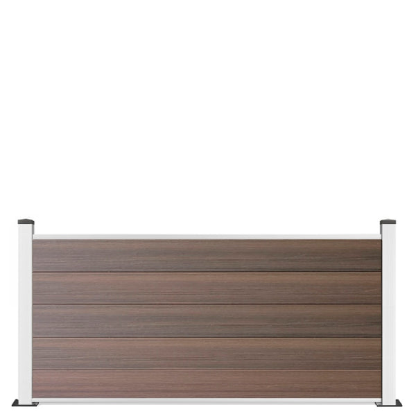 Vorgartenzaun 84x180cm V5 mit silber Pfosten in vielen Farben inkl. Aluminium Pfosten
