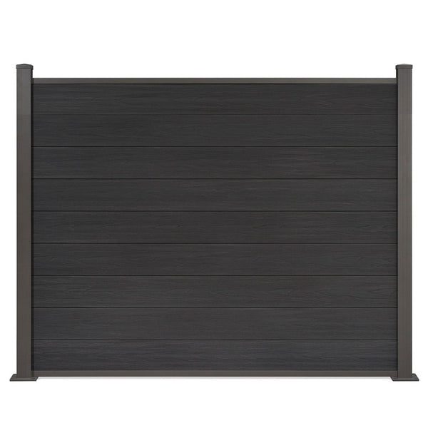 WPC-Zaun von 84cm- 198cm konfigurierbar in verschiedenen Farben inkl. Aluminium Pfosten