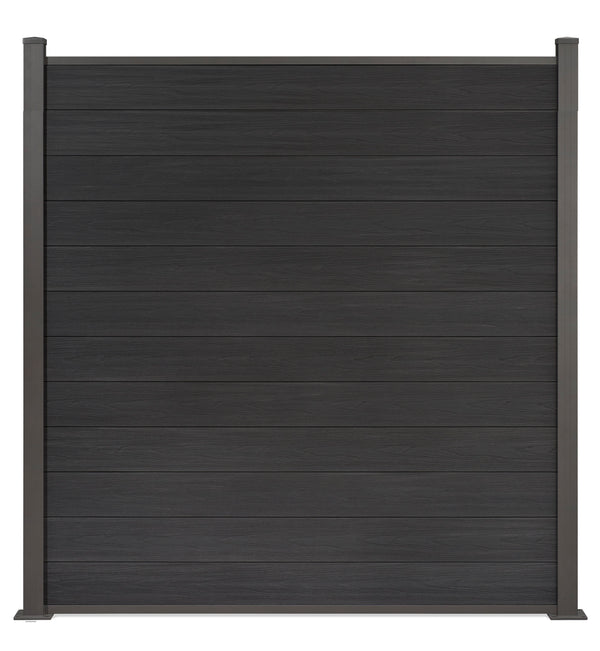 WPC-Zaun von 84cm- 198cm konfigurierbar in verschiedenen Farben inkl. Aluminium Pfosten