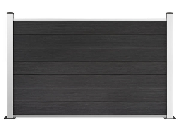 WPC Sichtschutzzaun Excellent Anthrazit Höhe 120cm