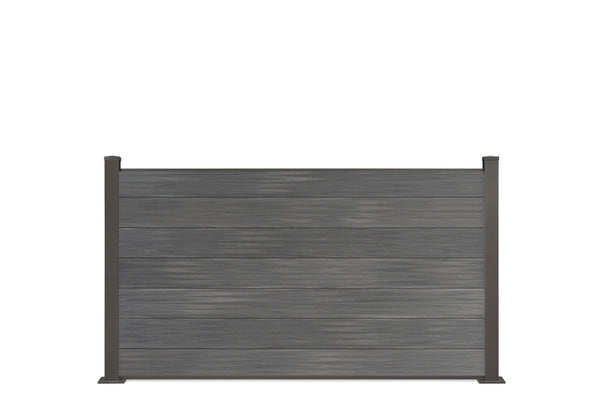 ▶️ Höhe: 1,20m - Coex WPC Zaun Excellent in Grau 120 x 180 cm