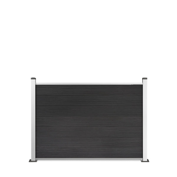WPC Sichtschutzzaun Excellent Anthrazit Höhe 120cm