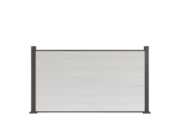 ▶️ Höhe: 1,20m - Coex WPC Zaun Excellent in Weiß 120 x 180 cm