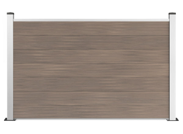 WPC Sichtschutzzaun Excellent Beige 120x180cm inkl. Aluminium Pfosten