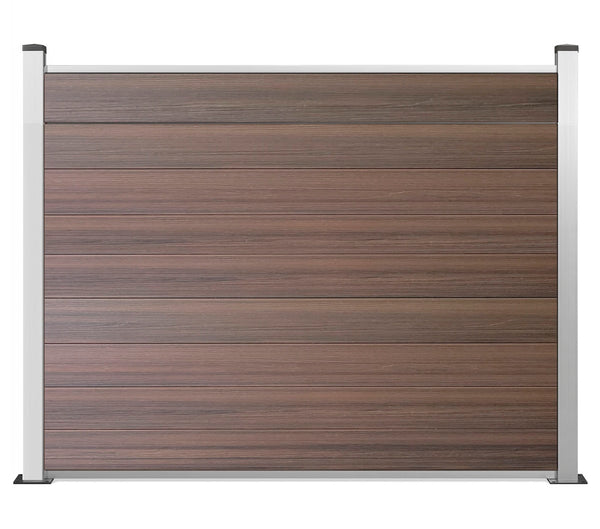 WPC Sichtschutzzaun Excellent 150 x 180 cm Braun Höhe: 1,50m