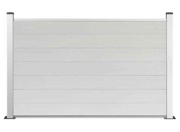 WPC Sichtschutzzaun Excellent Weiß Höhe: 1,20m