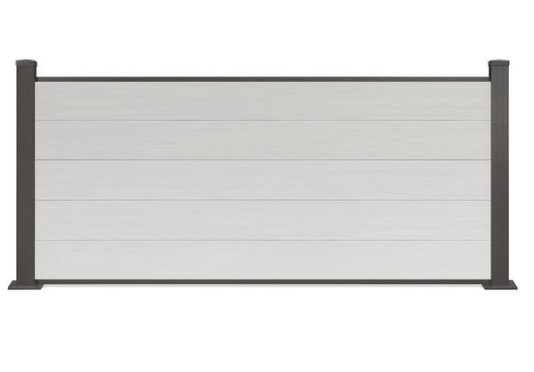 Vorgartenzaun V5 anthrazit Pfosten WPC Zaun in vielen Farben 85x180cm inkl. Aluminium Pfosten