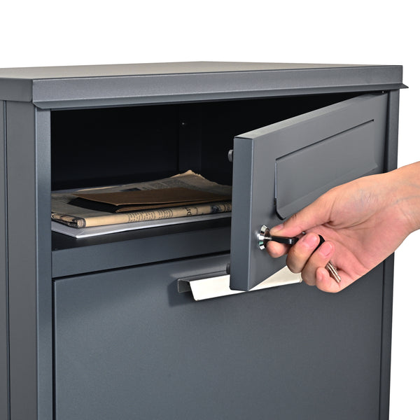 Paketbriefkasten P2 Anthrazit mit oder ohne Pflanzaufsatz
