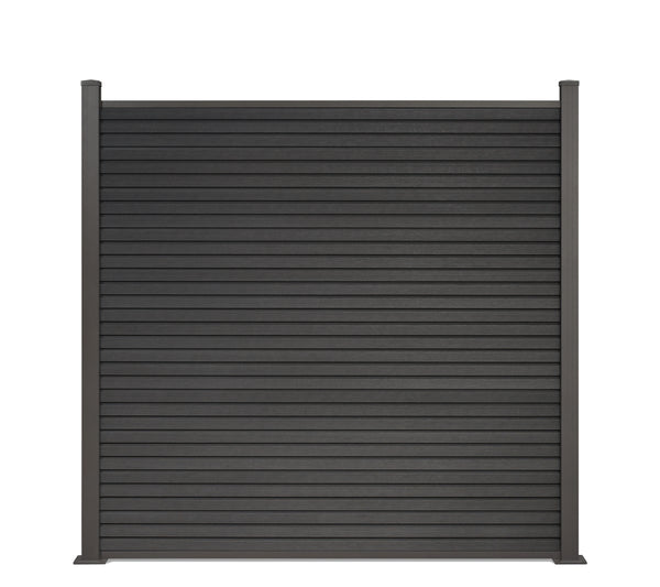 WPC CoEx Sichtschutzzaun Vertico in Anthrazit 180 x 180 cm
