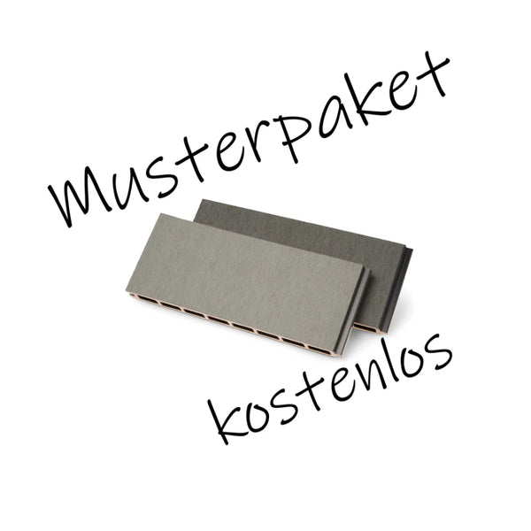 Musterpaket WPC Zaun: Nobel / Farbe: Anthrazit und Grau
