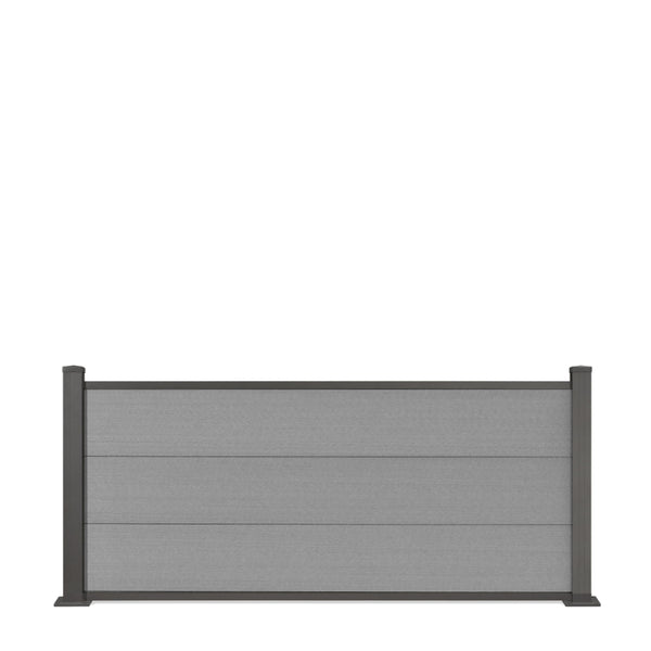 Vorgartenzaun Nobel 0,83 m Anthrazit und Grau Hohe: 0,84m