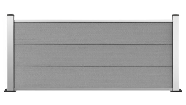 Vorgartenzaun Nobel V3 in Anthrazit und Grau Hohe: 0,84m