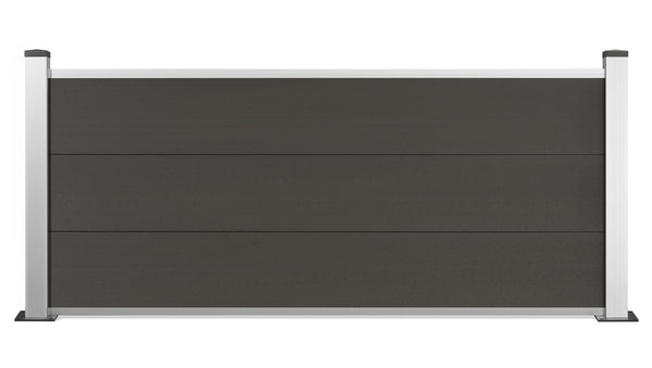 Vorgartenzaun Nobel 0,83 m Anthrazit und Grau Hohe: 0,84m