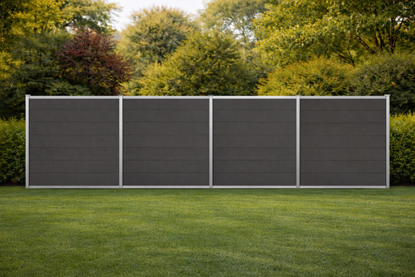 Nobel WPC Sichtschutzzaun in Anthrazit