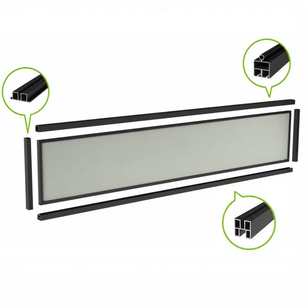 Plexiglas-Paneele verschiedene Höhen für WPC Zäune Milchglas und Klarglas