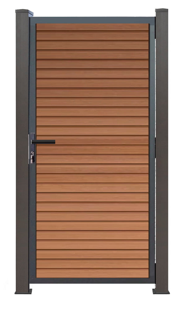 Aluminium Gartentor 180cm x 100cm in Anthrazit Bausatz 1,0m breit