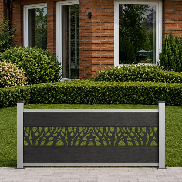 Coex Vorgartenzaun Excellent V2 in Anthrazit mit Dekor 650x 1800 mm