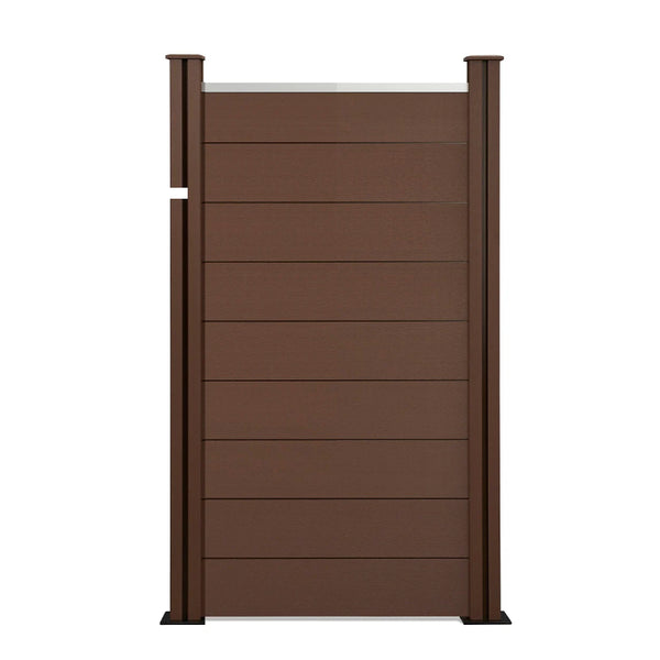 WPC halbes Element Classic WPC Zaun Komplett-Set 180x90cm