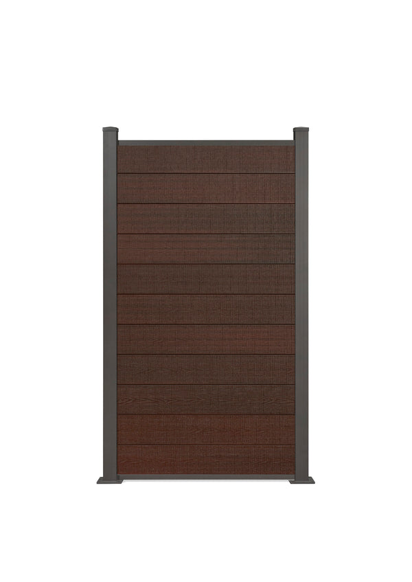 COEX halbes Zaunelement Eleganz WPC Zaun Komplett-Set 180x90cm