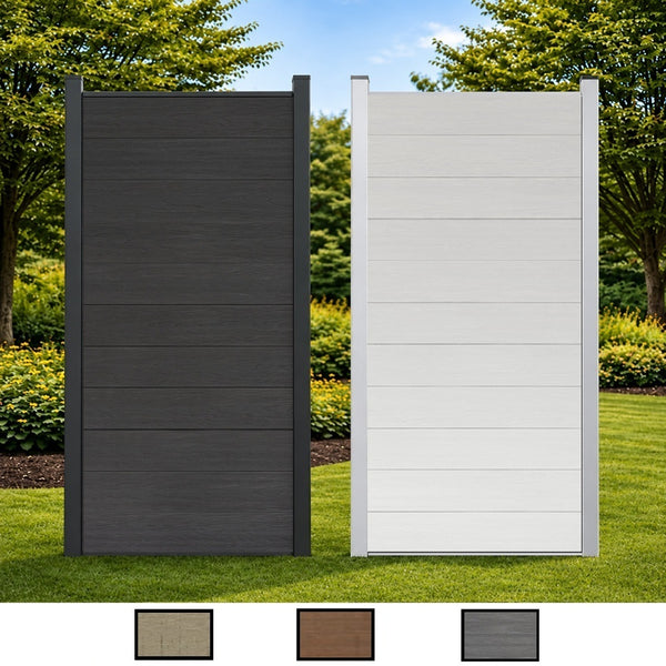 Coex halbes Element Excellent WPC Zaun Komplett-Set 180x90cm