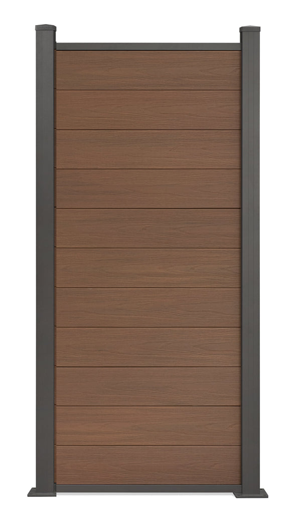 Coex halbes Element Excellent WPC Zaun Komplett-Set 180x90cm