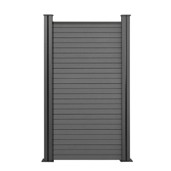 WPC halbes Element Classic WPC Zaun Komplett-Set 180x90cm