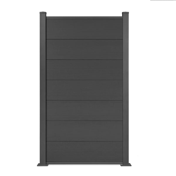WPC halbes Element Nobel WPC Zaun Komplett-Set 180x90cm