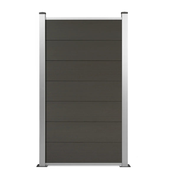 WPC halbes Element Nobel WPC Zaun Komplett-Set 180x90cm