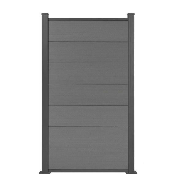 WPC halbes Element Nobel WPC Zaun Komplett-Set 180x90cm