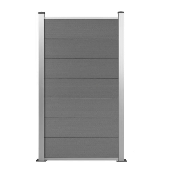 WPC halbes Element Nobel WPC Zaun Komplett-Set 180x90cm