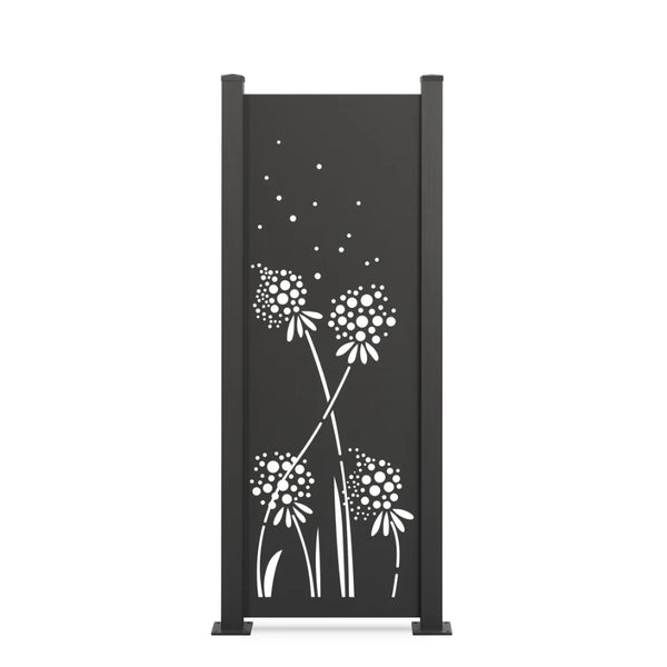 Vertikales Zaun Dekor Pusteblume Anthrazit Naboca Zubehör