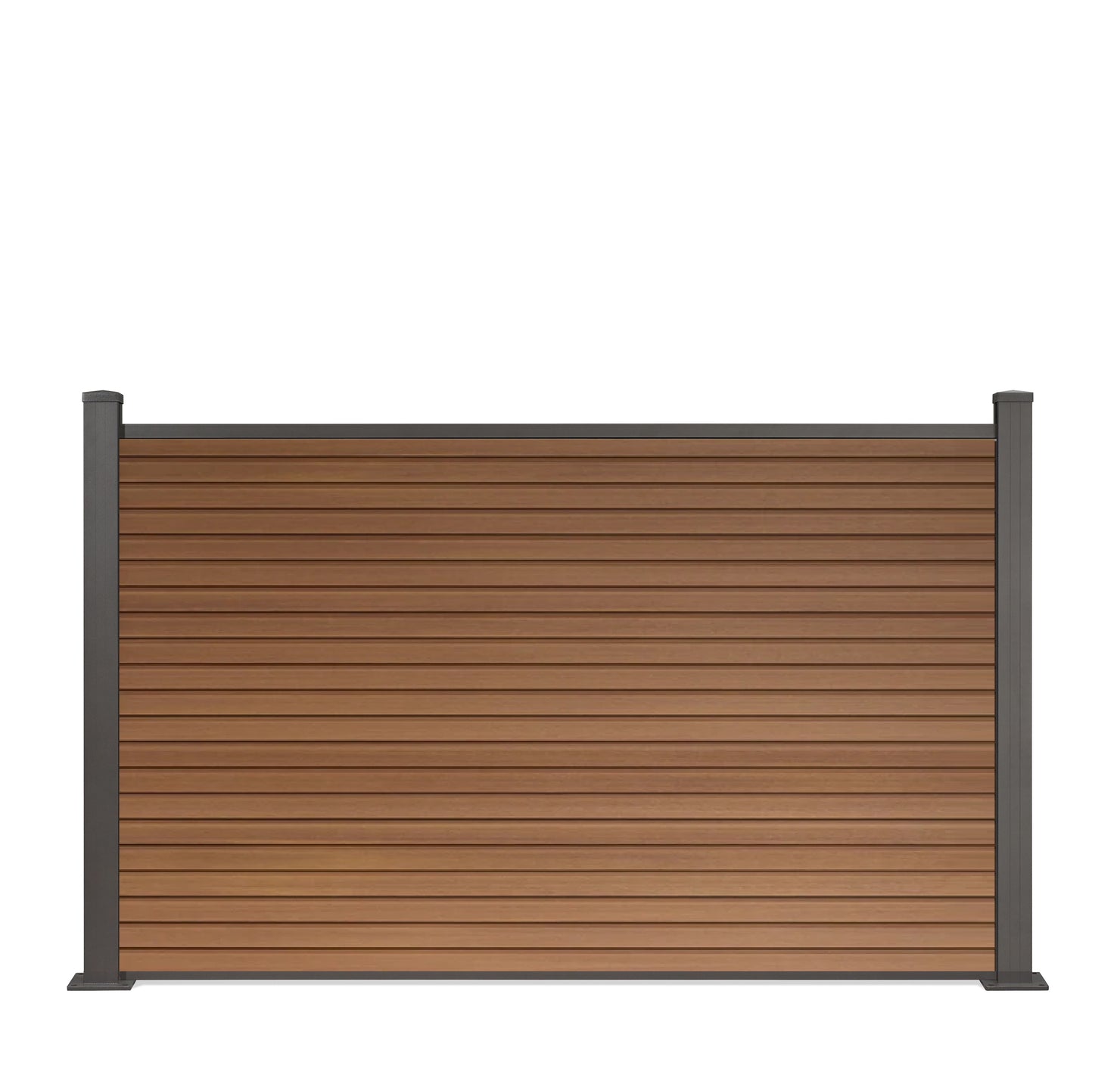 ▶️ Höhe: 1,20m - Coex WPC Zaun Vertico in Braun 120 x 180 cm