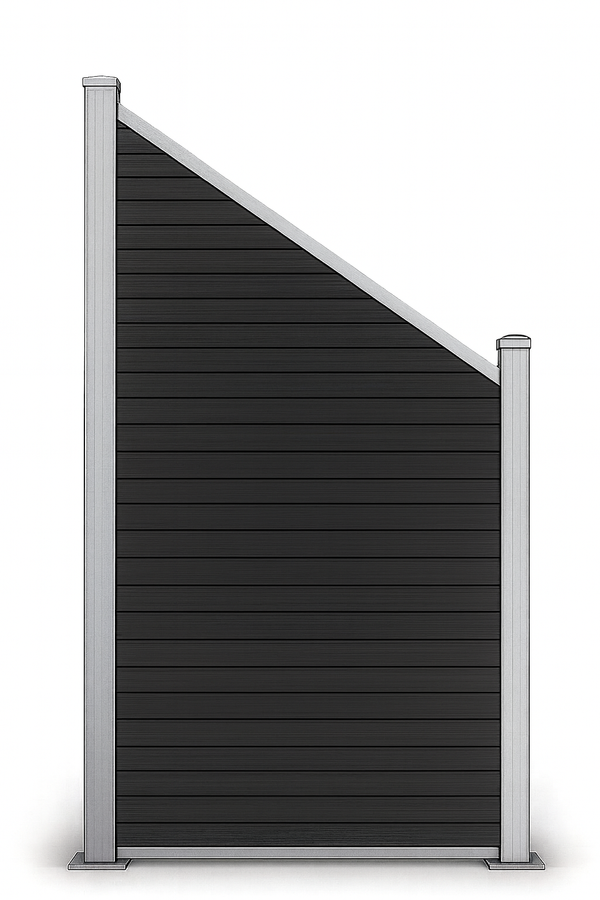 Schräg Element von 1,80auf 1,20m in Anthrazit