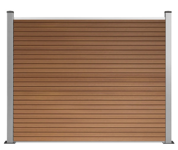 ▶️ Höhe: 1,50m - Coex WPC Zaun Vertico 150 x 180 cm in Braun inkl. Aluminium Pfosten