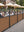 Gastro-Zaun WPC CoEx 150x180cm Vertico mit 50cm Plexiglasscheibe