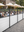 Gastro-Zaun WPC CoEx Excellent in Anthrazit mit Plexiglasscheibe 150x180cm