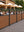 Gastro-Zaun WPC CoEx 150x180cm Eleganz mit 50cm Plexiglasscheibe