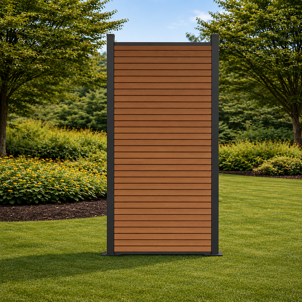 COEX halbes Zaunelement Vertico CoEx Zaun Komplett-Set 180x90cm