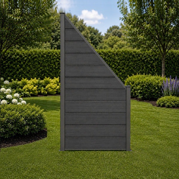 Coex Schrägelement Brillant B: 180cm H: 90cm oder H: 120cm mit kurzen Aluminium Pfosten